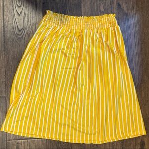 Yellow Striped Women's Skirt